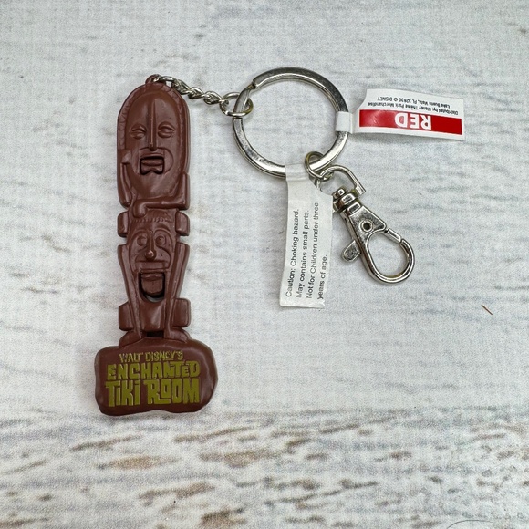 Disney Parks Walt Disney's Enchanted Tiki Room Totem Pole Keychain Bag Charm - Picture 1 of 5